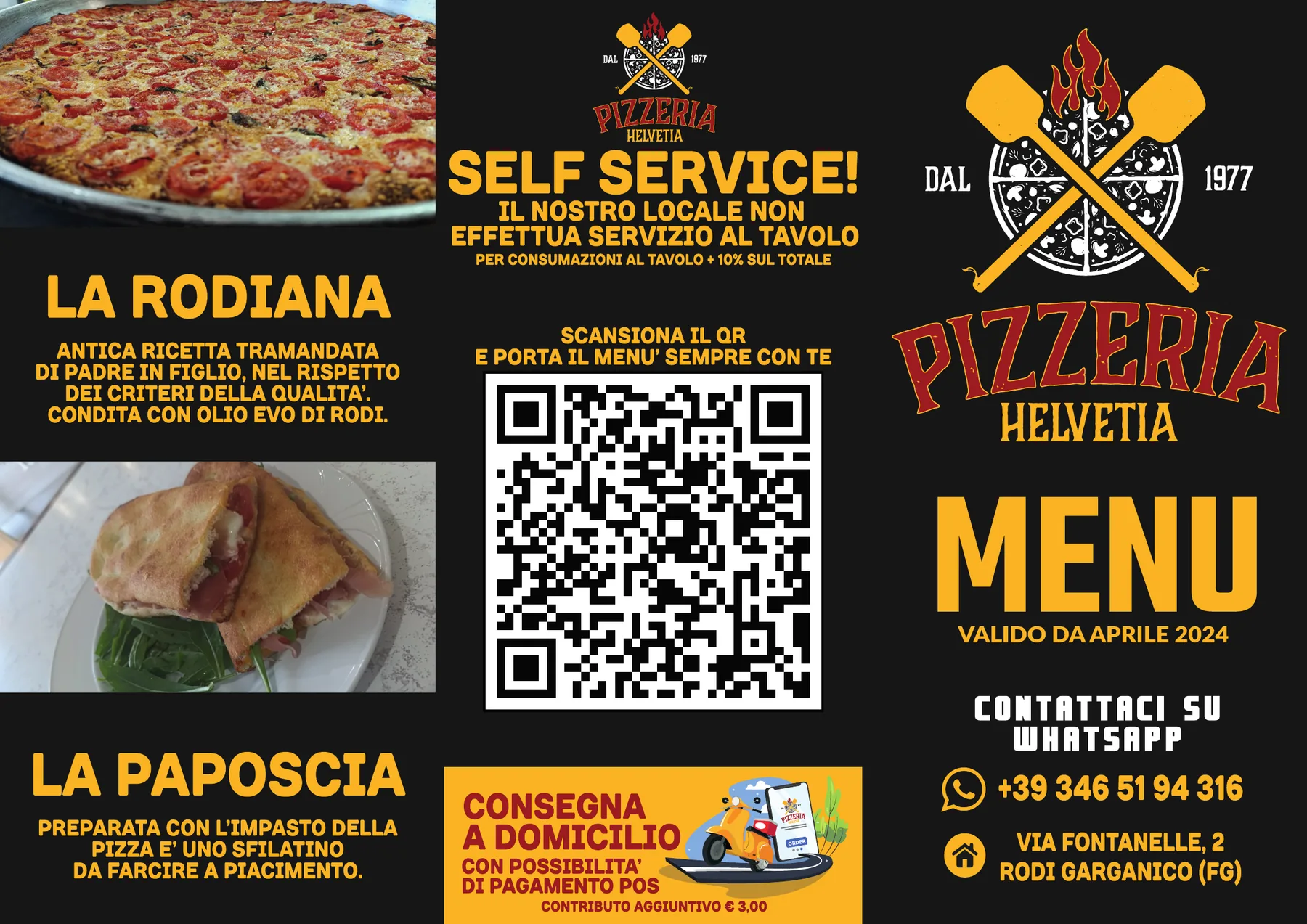 Helvetia pizzeria - locandina